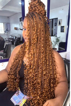 Load image into Gallery viewer, Deep wave bulk human hair for bohemian knotless braids
